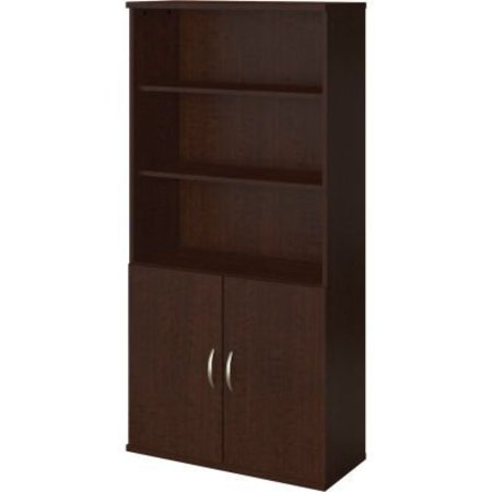 BUSH IND Bush Furniture Bookshelf with 5 Shelves - 36inW - Mocha Cherry - Series C Elite SRE221MR